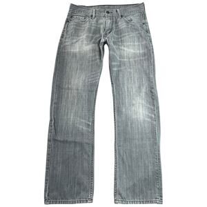 Levi’s 514 Slim Straight Fit Jeans Gray Wash Classic Denim Casual - 33x30